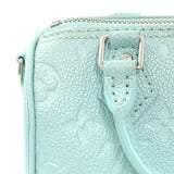 Louis Vuitton Pearly Lagoon Turquoise Empreinte Monogram Nano Speedy Handbags Louis Vuitton