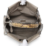 Fendi Plaster Cuoio Romano Snakeskin Selleria Mini Peekaboo Iconic Satchel Handbags Fendi