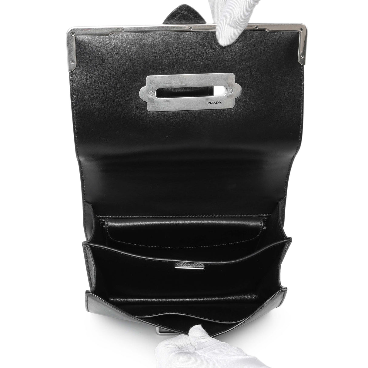 Prada Black City Calf Saffiano Cahier Bag Handbags Prada