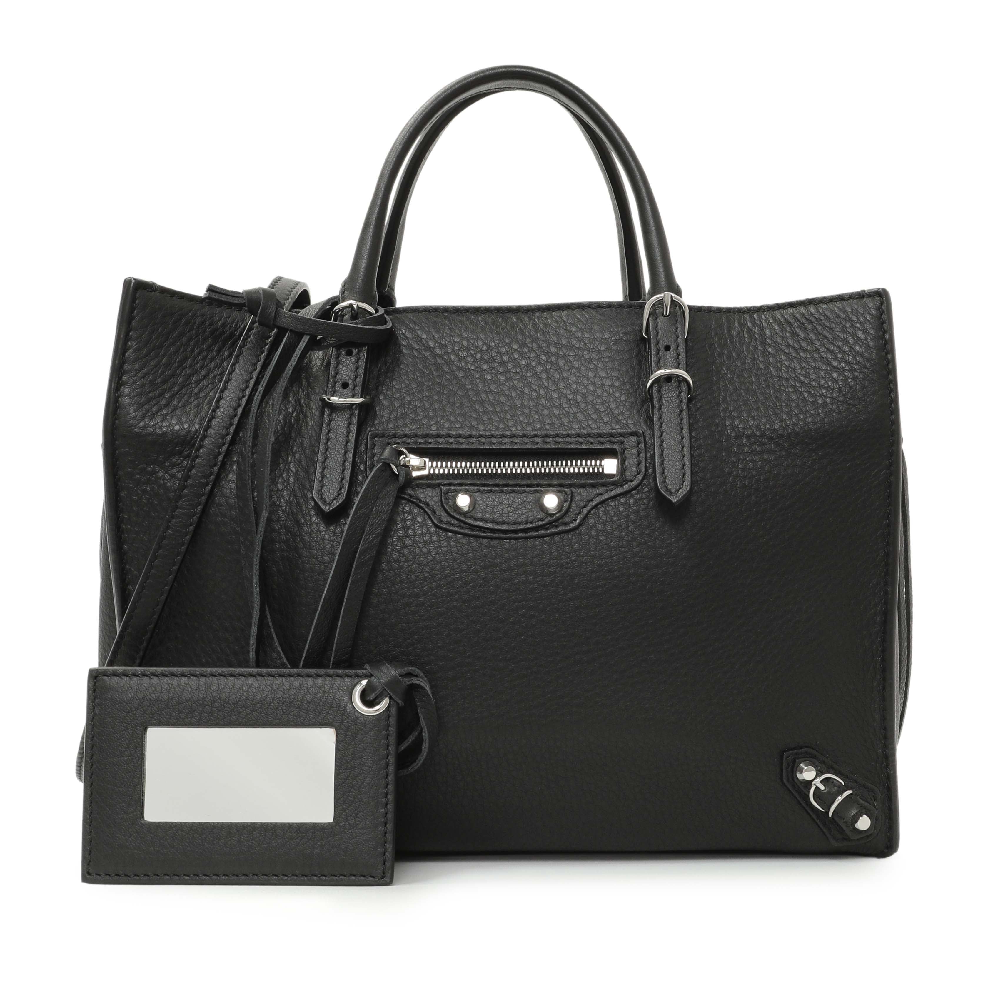 バレンシアガ ペーパー A6 Balenciaga Black Veau Papier A6 Zip Around Black Tote – Modaselle