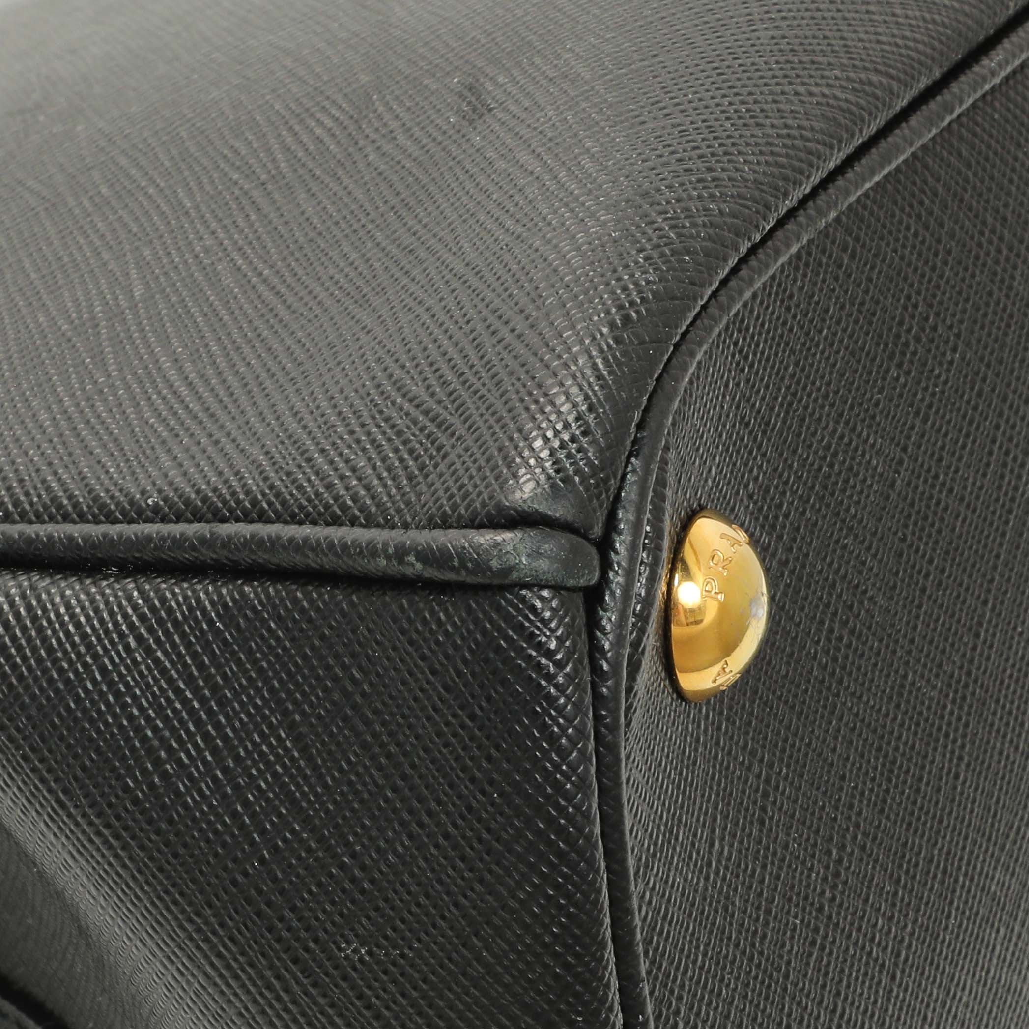Prada Black Saffiano Medium Galleria Double Zip Tote – Modaselle