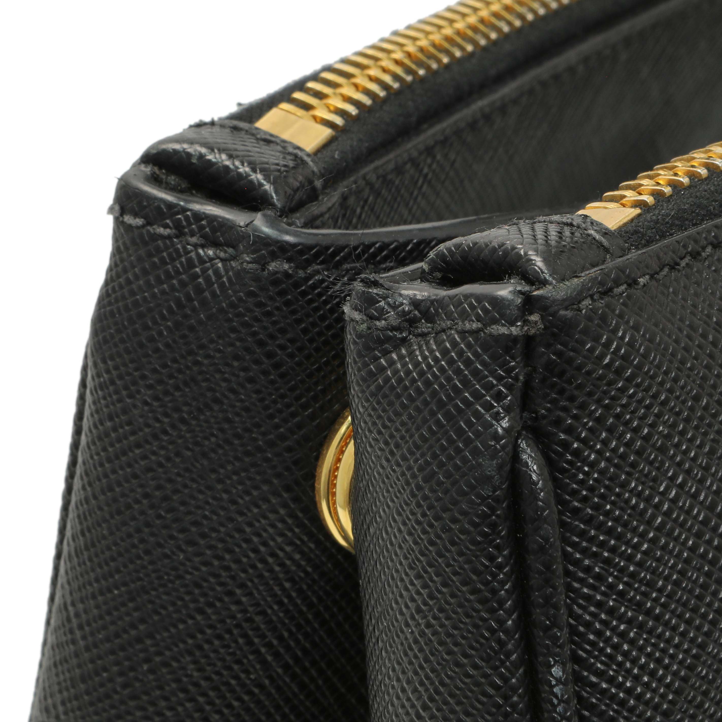 Prada Black Saffiano Medium Galleria Double Zip Tote – Modaselle