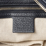 Gucci Navy Blue Pebbled Calfskin Soho Hobo Handbags Gucci