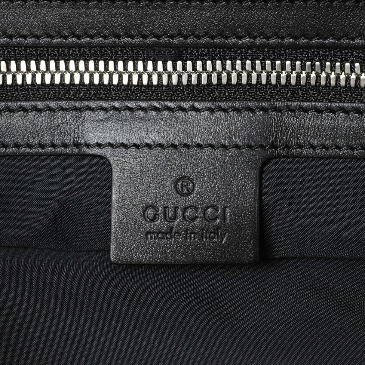 Gucci Black Calfskin GucciGhost Drawstring Backpack Handbags Gucci