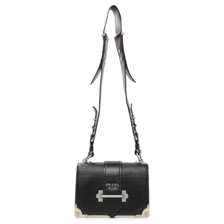 Prada Black City Calf Saffiano Cahier Bag Handbags Prada