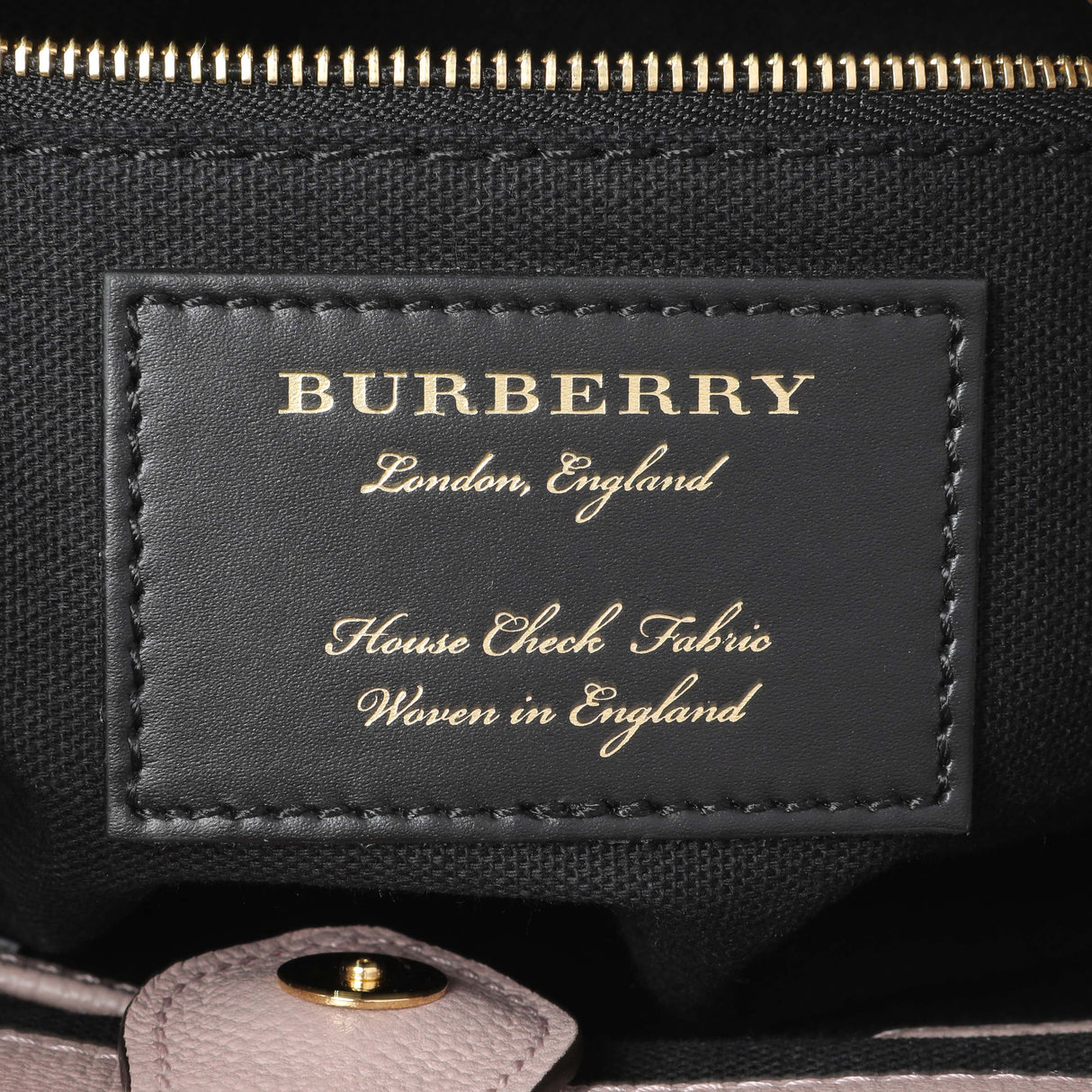 Burberry Derby Calfskin House Check Small Banner Tote Handbags Burberry