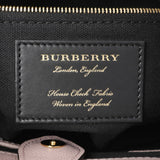 Burberry Derby Calfskin House Check Small Banner Tote Handbags Burberry