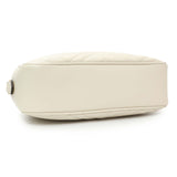 Gucci White Calfskin Matelasse Small GG Marmont Chain Shoulder Bag Handbags Gucci