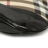 Burberry Black Patent Nova Check Brook Hobo