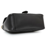 Gucci Black Calfskin Matelasse Small GG Marmont Top Handle Shoulder Bag Handbags Gucci