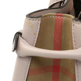 Burberry Derby Calfskin House Check Small Banner Tote Handbags Burberry