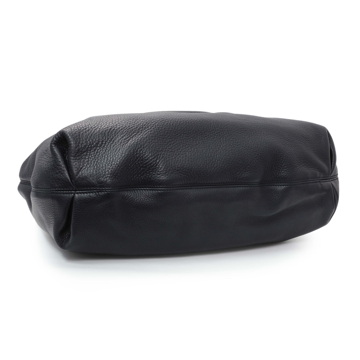Gucci Navy Blue Pebbled Calfskin Soho Hobo Handbags Gucci