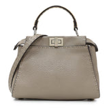 Fendi Plaster Cuoio Romano Snakeskin Selleria Mini Peekaboo Iconic Satchel Handbags Fendi