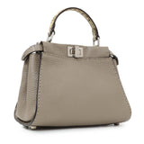 Fendi Plaster Cuoio Romano Snakeskin Selleria Mini Peekaboo Iconic Satchel Handbags Fendi