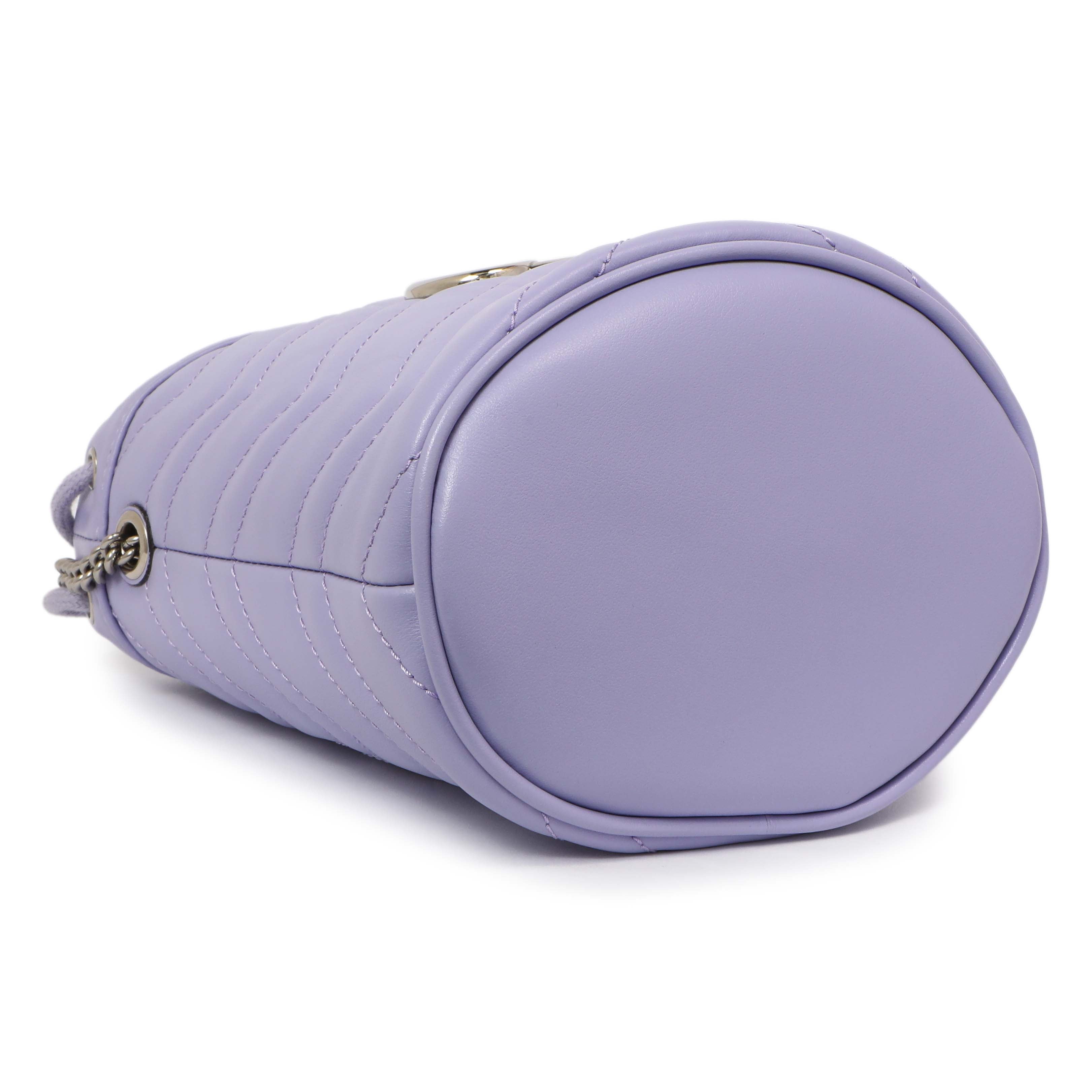 Gucci Lapis Calfskin Matelasse Mini GG Marmont Bucket – Modaselle