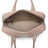 Prada Cipria Soft Calfskin Impunture Diagramme Top Handle Crossbody Bag Handbags Prada