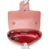Gucci Blush Moire Fabric Mini GG Marmont Crystal Chain Belt Bag Handbags Gucci