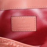 Gucci Blush Moire Fabric Mini GG Marmont Crystal Chain Belt Bag Handbags Gucci