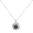 18K White Gold 13.1mm Tahitian Black Pearl Pendant Fine Jewellery Modaselle