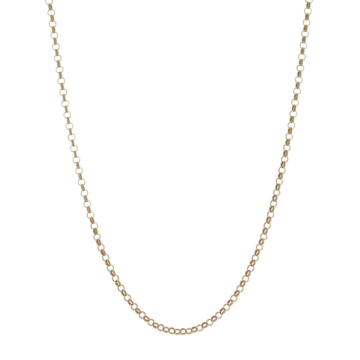 18K Yellow Gold Rolo Gold Chain Fine Jewellery Modaselle