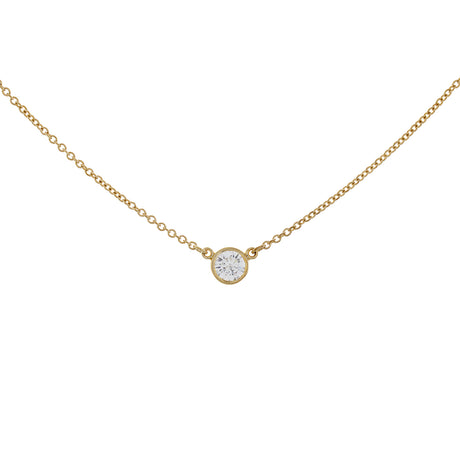 Tiffany & Co. 18K Yellow Gold Diamonds by the Yard Pendant Necklace Designer Jewellery Tiffany and Co