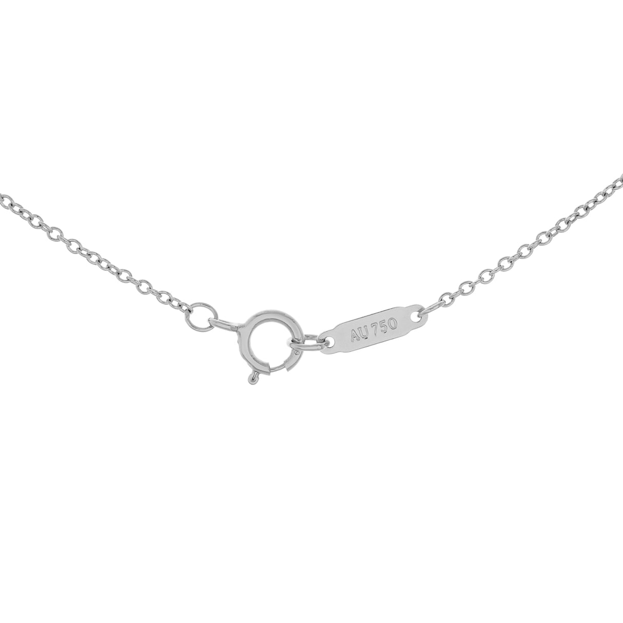 Tiffany & Co. 18K White Gold Diamond Mini Heart Key Pendant Necklace Designer Jewellery Tiffany and Co