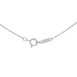 Tiffany & Co. 18K White Gold Diamond Mini Heart Key Pendant Necklace Designer Jewellery Tiffany and Co