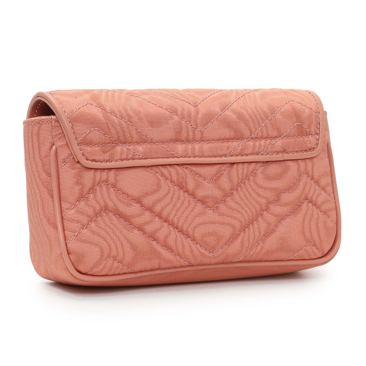 Gucci Blush Moire Fabric Mini GG Marmont Crystal Chain Belt Bag Handbags Gucci