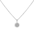 18K White Gold 1.02 Carat Cluster Diamond Pendant Fine Jewellery Modaselle