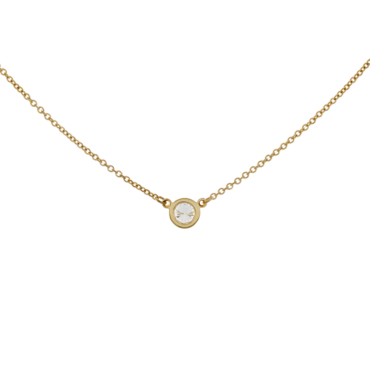 Tiffany & Co. 18K Yellow Gold Diamonds by the Yard Pendant Necklace Designer Jewellery Tiffany and Co
