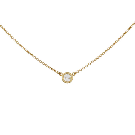 Tiffany & Co. 18K Yellow Gold Diamonds by the Yard Pendant Necklace Designer Jewellery Tiffany and Co