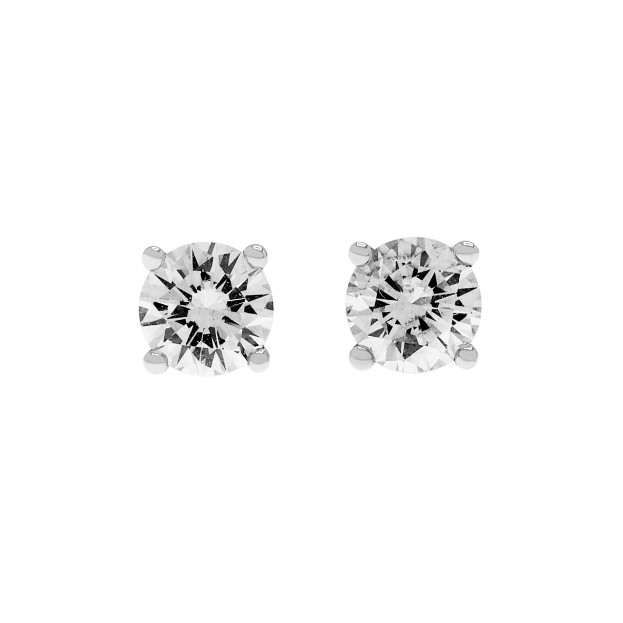 18K White Gold 0.61 Carat Diamond Stud Earrings