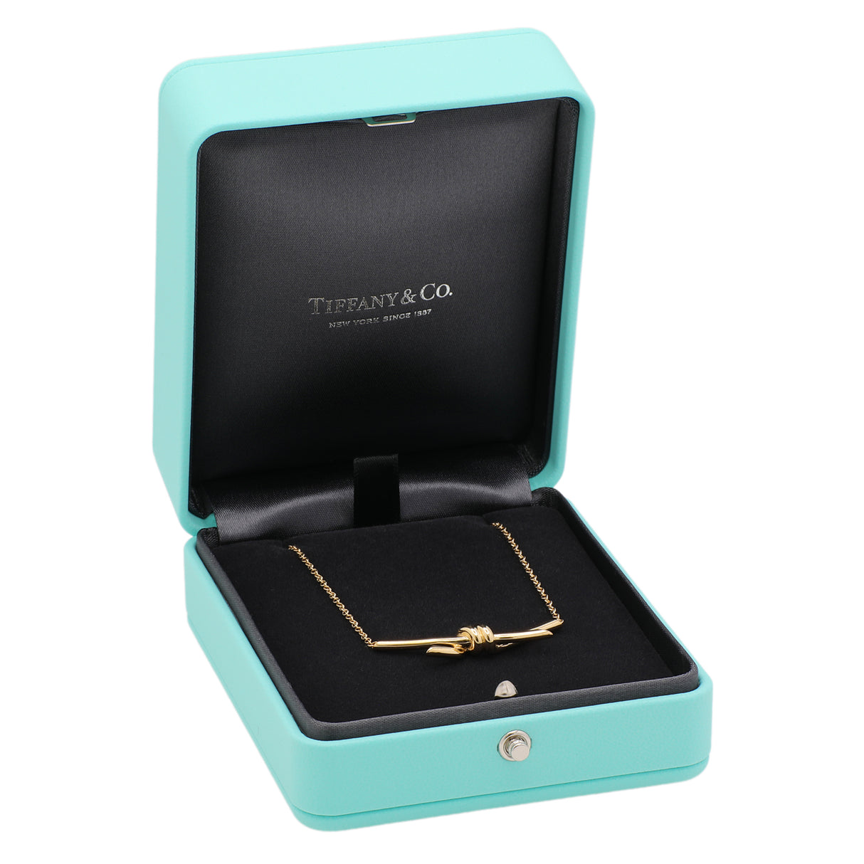 Tiffany & Co. 18K Yellow Gold Knot Pendant Designer Jewellery Tiffany and Co