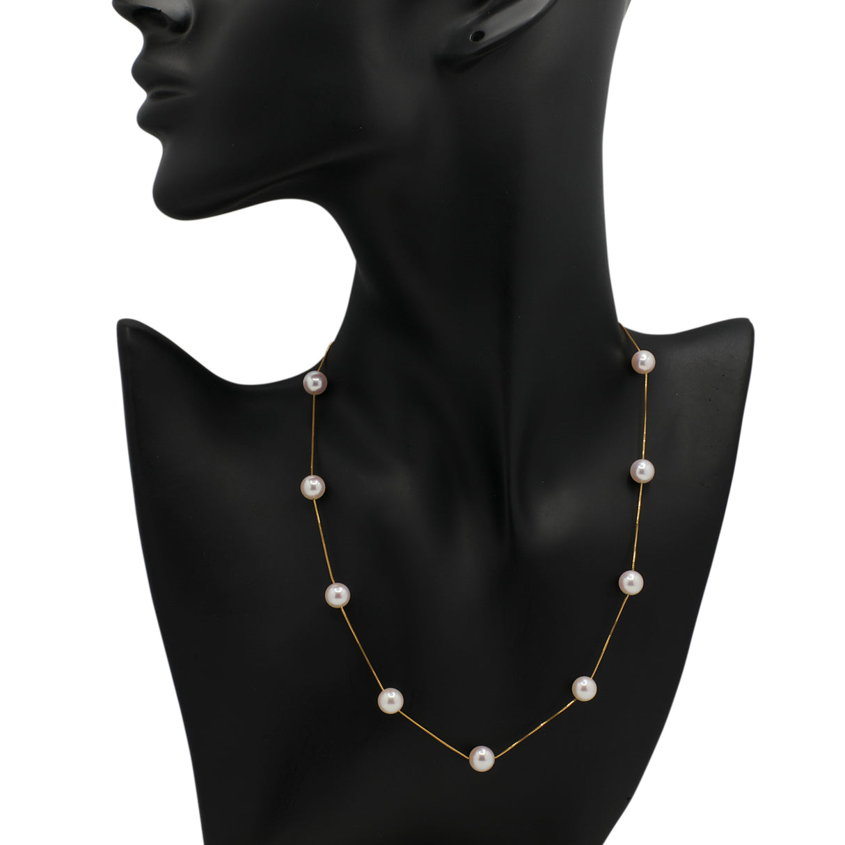 18K Yellow Gold Akoya Pearl Necklace