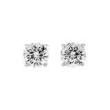 18K White Gold 1.24 Carat Diamond Stud Earrings