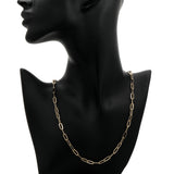 18K Yellow Gold Paperclip Chain Fine Jewellery Modaselle