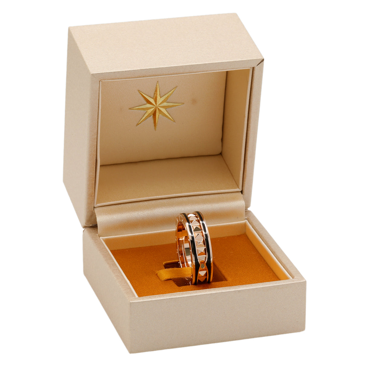 Bulgari 18K Rose Gold B.zero1 Rock One-Band Ring Designer Jewellery Bulgari