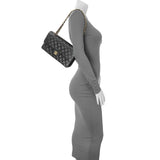 Chanel Black Quilted Caviar Medium Classic Double Flap Handbags Chanel