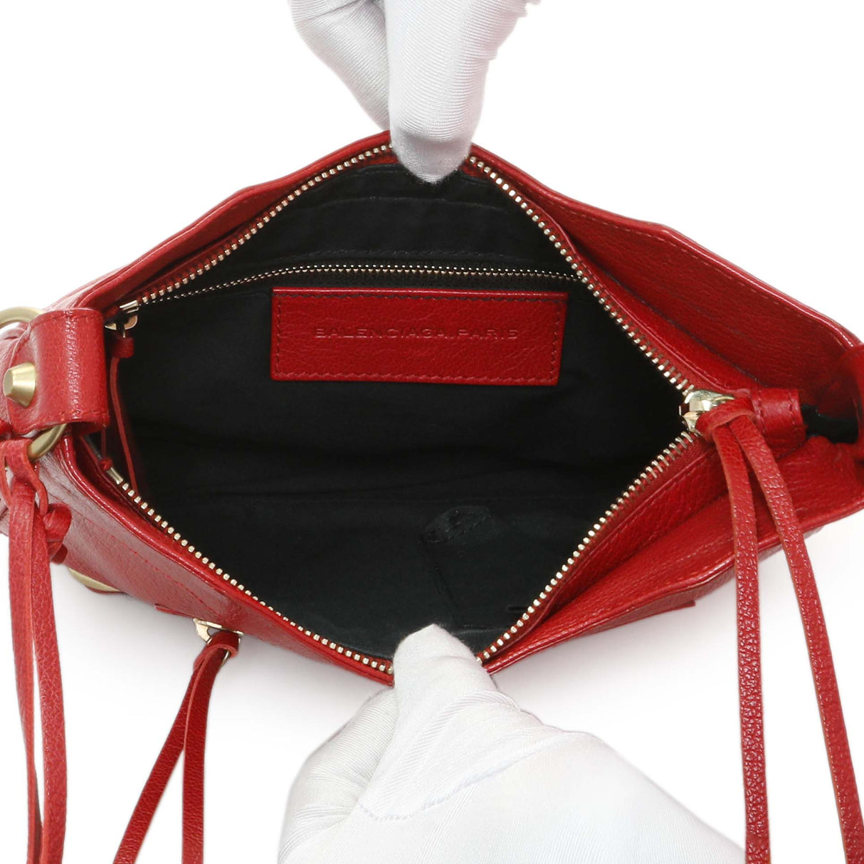 Balenciaga Rouge Grained Chevre Leather Holiday Hip Bag Handbags Balenciaga