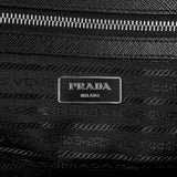 Prada Black Saffiano Travel Briefcase