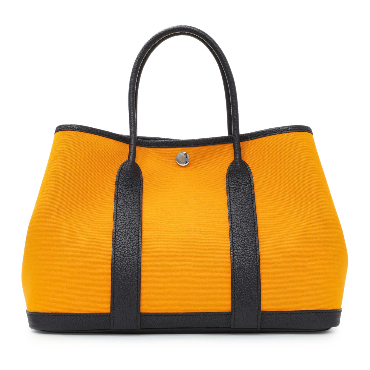Hermes Jaune D'Or Bleu Outremer Toile Officier Negonda Garden Party 30 TPM Handbags Hermes