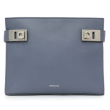 Salvatore Ferragamo Blue Twin Pouch with Gancini Buckles Handbags Salvatore Ferragamo