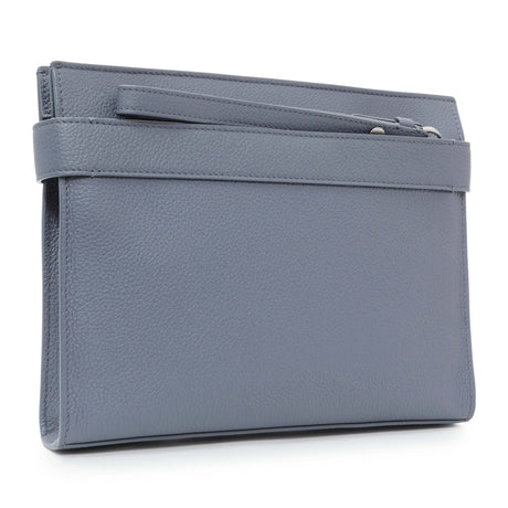 Salvatore Ferragamo Blue Twin Pouch with Gancini Buckles Handbags Salvatore Ferragamo