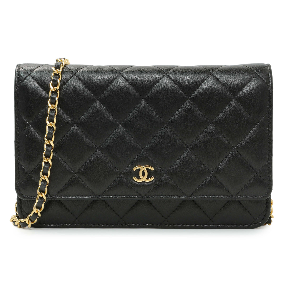 Chanel Black Quilted Lambskin Wallet on Chain Handbags Chanel