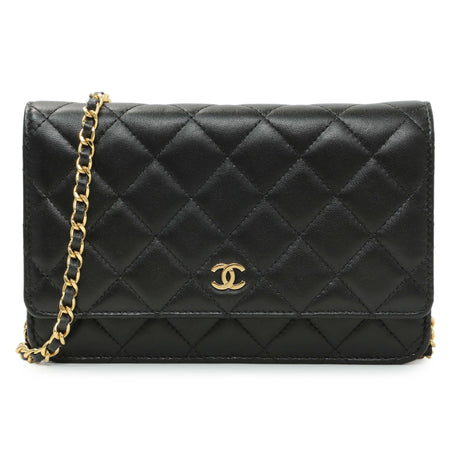 Chanel Black Quilted Lambskin Wallet on Chain Handbags Chanel