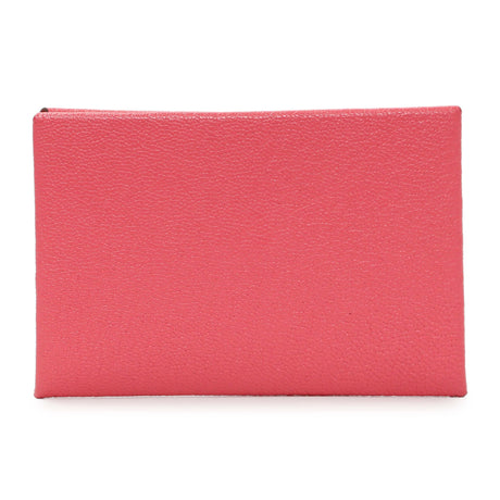 Hermes Rose Azalee Chevre Calvi Card Case Accessories Hermes