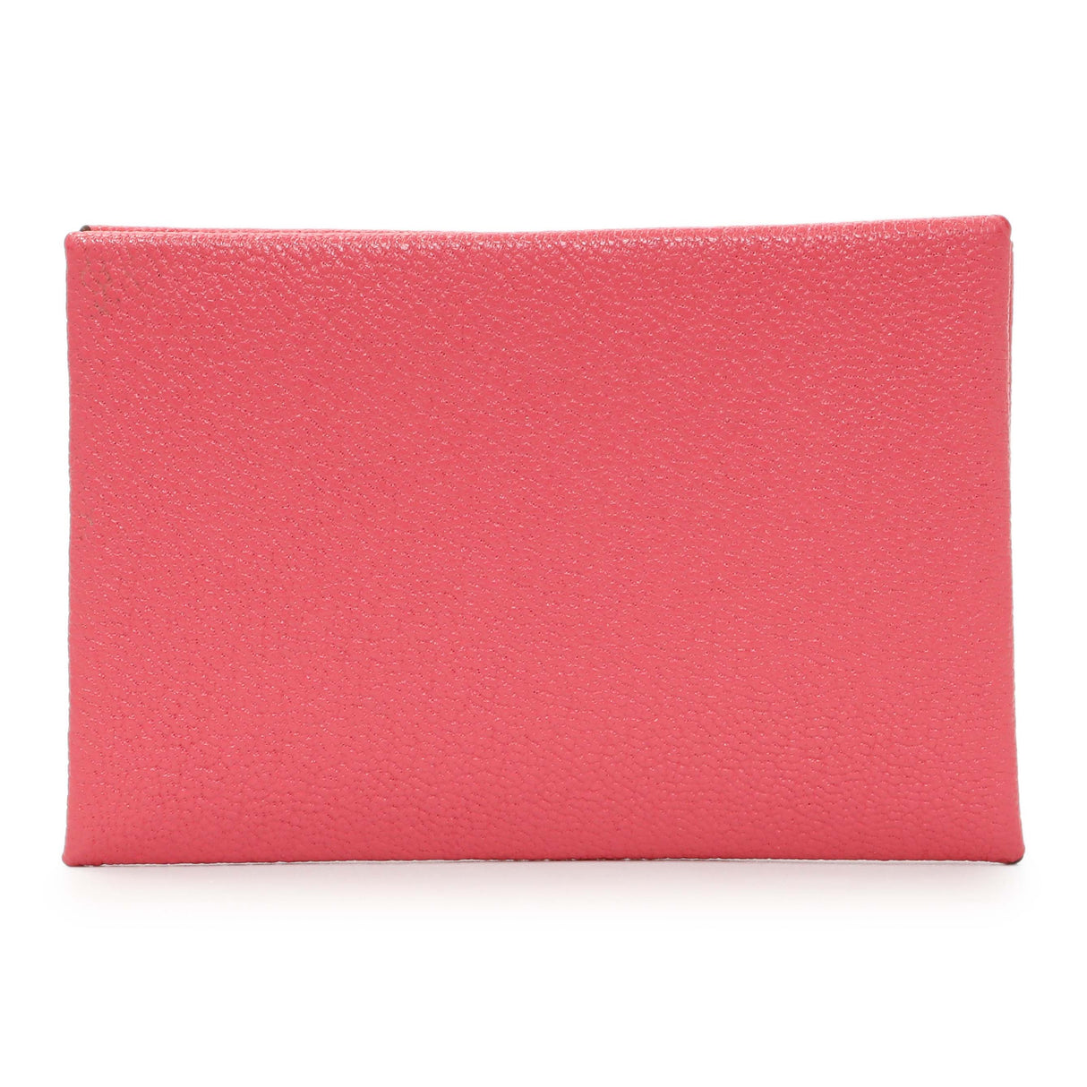 Hermes Rose Azalee Chevre Calvi Card Case Accessories Hermes