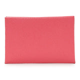 Hermes Rose Azalee Chevre Calvi Card Case Accessories Hermes