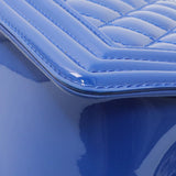 Chanel Blue Quilted Patent Medium Plexiglass Boy Flap Handbags Chanel