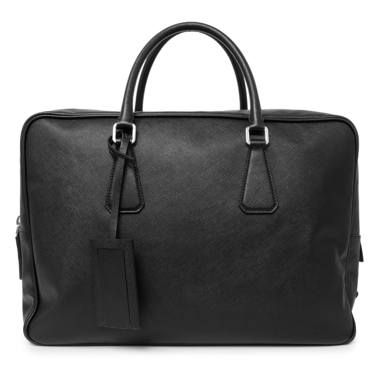 Prada Black Saffiano Travel Briefcase